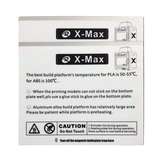 Build Plate Sticker for X max 3d printer :2 pcs kit