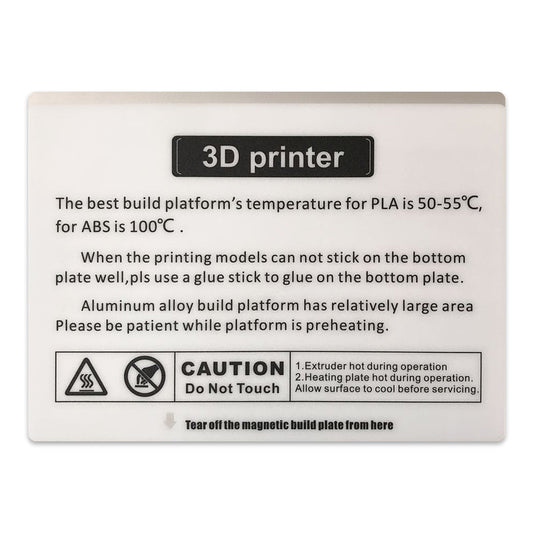 Build Plate Sticker for Qidi i-mates 3d printer